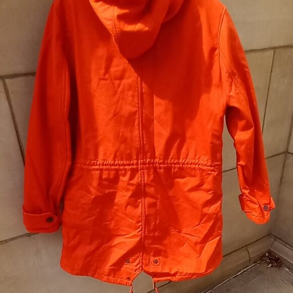 Todd Snyder + Gap Collab Mens Coat Hooded Parka Cadet Orange w/ Removeable Liner - Picture 5 of 16